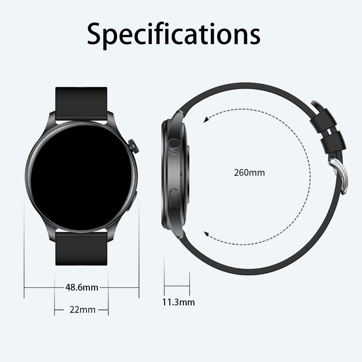 COANR Active Women Men Full Touch AMOLED Display Smartwatch, Multiple Sports Modes, Wireless Call , Information Reminder, Step/Calorie/Counting, Music Playback Control, Alarm Clock, Stopwatch, Weather Forecast, For Android/iphone Smart Watch