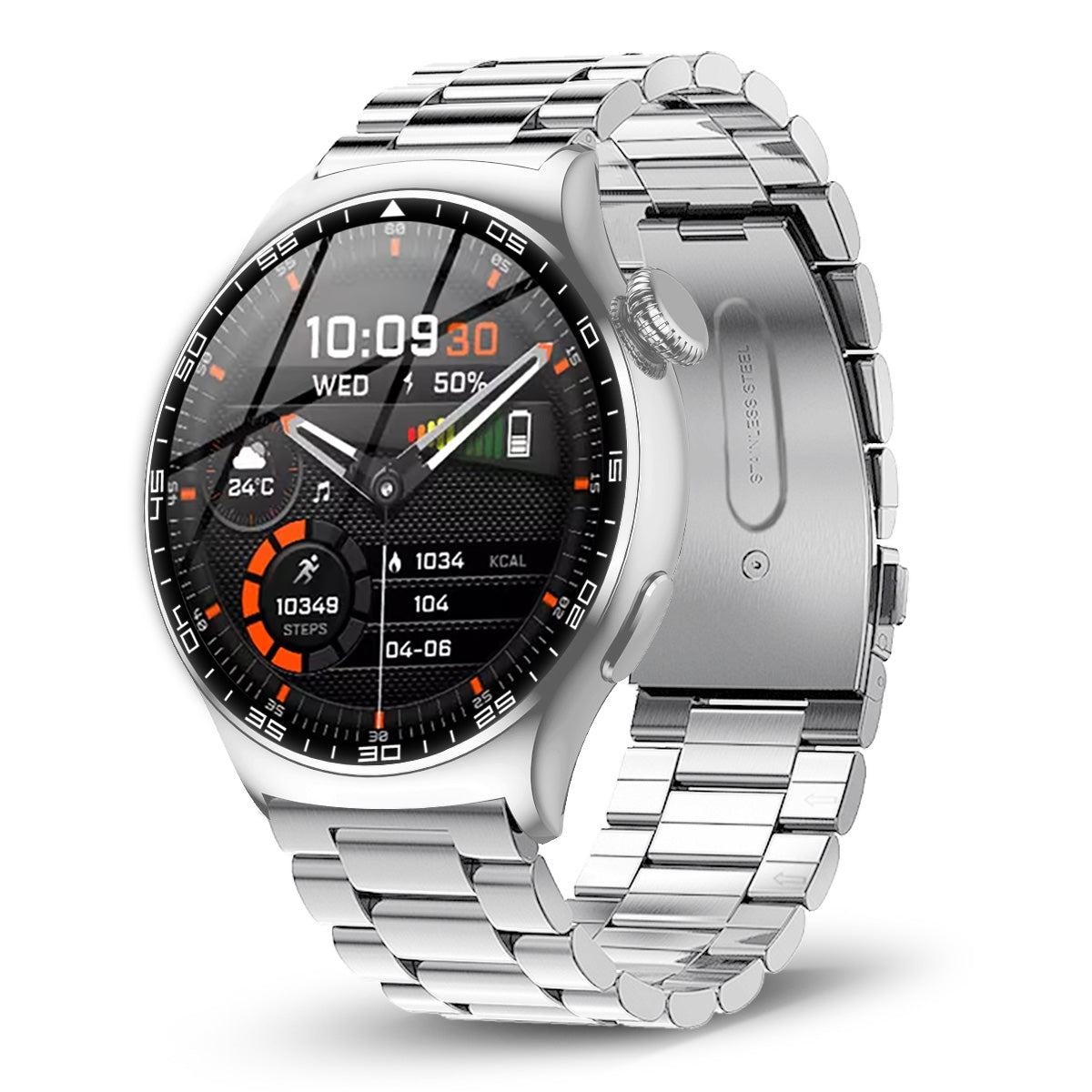 COANR Pro Men Outdoor Sports Smartwatch, HD Screen, 360*360 Resolution, 100+Sport Modes, zinc Alloy Body, Holiday/birthday Gift, Step Counting, Wireless calls, Message received, Multiple Dials, Calendars, For iPhone Android