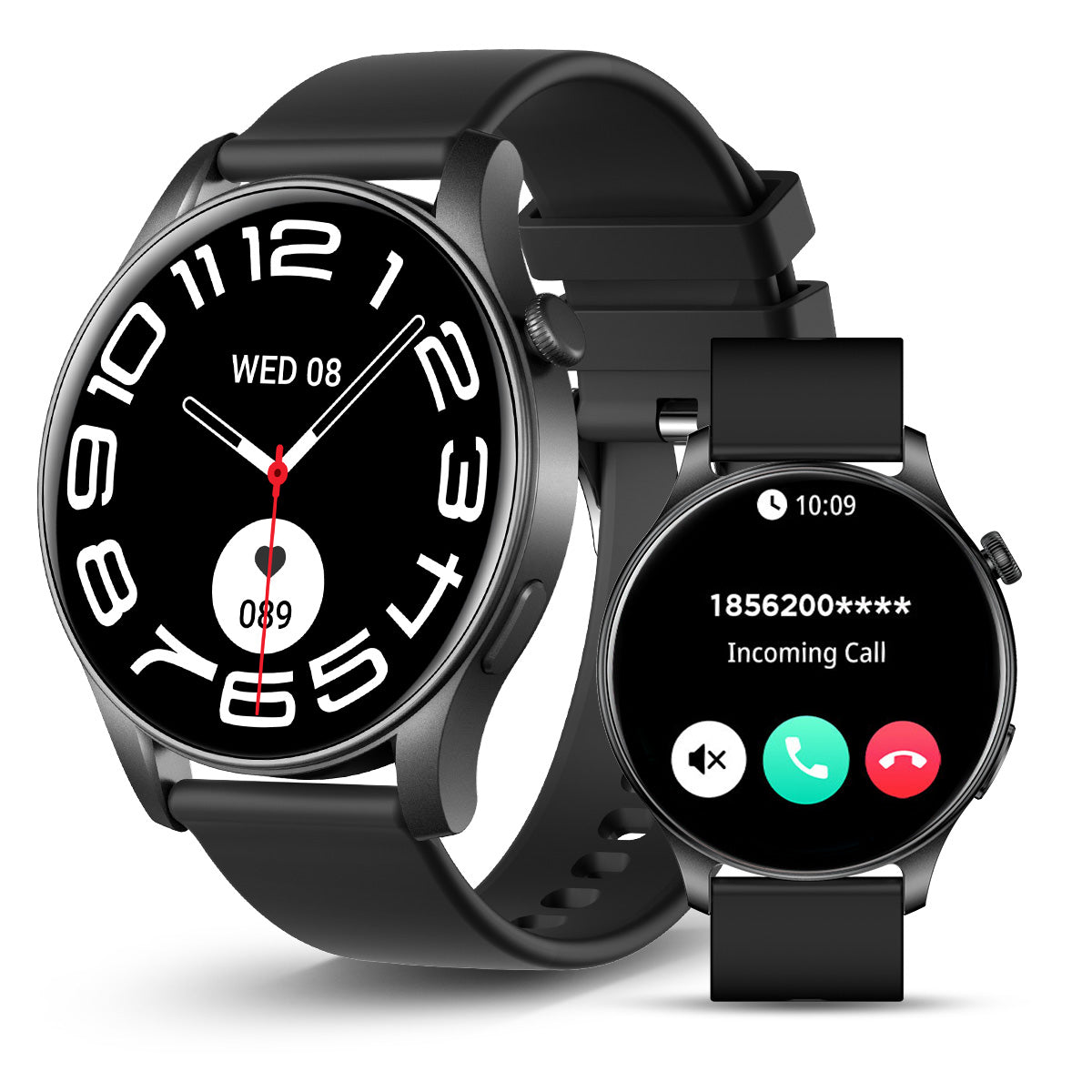 COANR Active Women Men Full Touch AMOLED Display Smartwatch, Multiple Sports Modes, Wireless Call , Information Reminder, Step/Calorie/Counting, Music Playback Control, Alarm Clock, Stopwatch, Weather Forecast, For Android/iphone Smart Watch