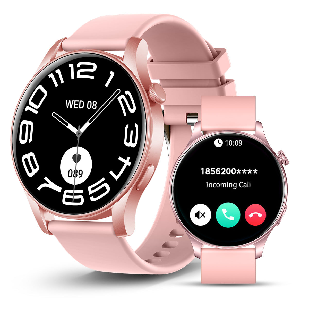 COANR Active Women Men Full Touch AMOLED Display Smartwatch, Multiple Sports Modes, Wireless Call , Information Reminder, Step/Calorie/Counting, Music Playback Control, Alarm Clock, Stopwatch, Weather Forecast, For Android/iphone Smart Watch